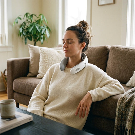 MARRKYM mini neck and shoulder massager lifestyle image